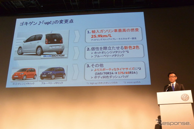 VW up! 改良新型 発表会