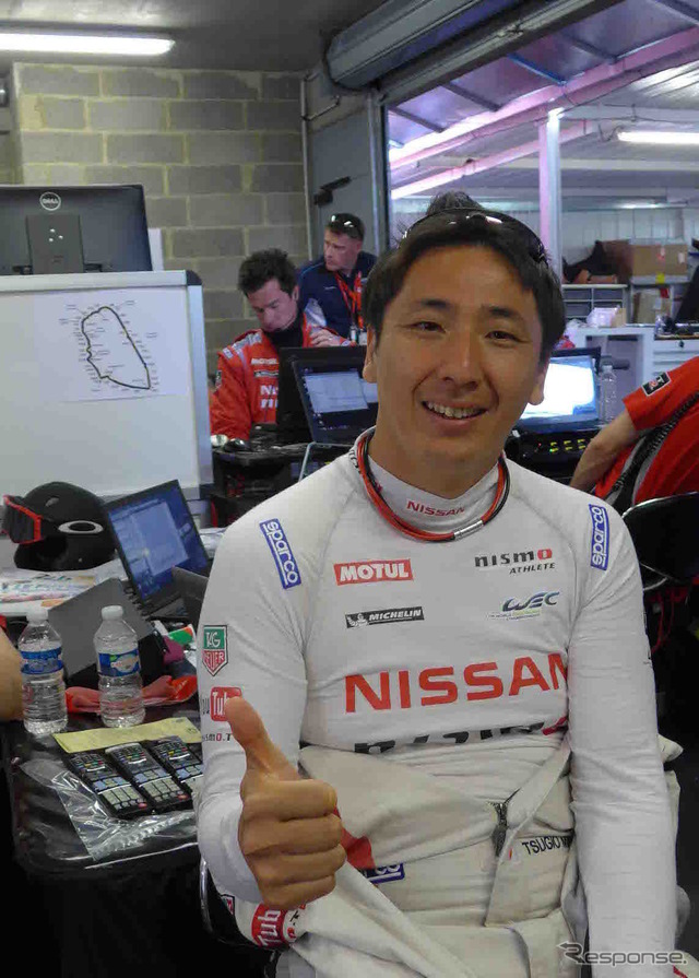 レース前の松田次生選手(ルマン2015)