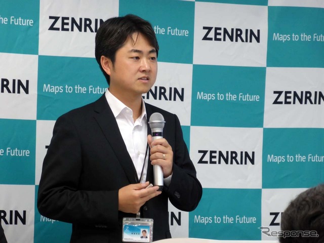 より具体的なゼンリンの取り組みについて説明するゼンリン 第二事業本部第二事業推進部 藤尾秀樹氏