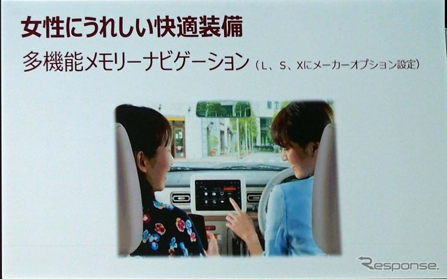 メモリーナビはL/S/Xの各グレードにオプション設定