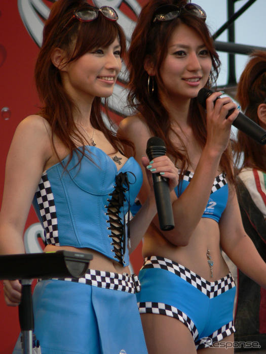 【鈴鹿8耐】レースクイーン写真蔵…第七弾、MotoMapガールズ のヘソピ