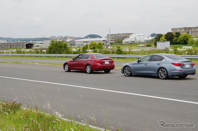 前方衝突予測警報（PFCW：Predictive Foward Collision Warning）走行デモ