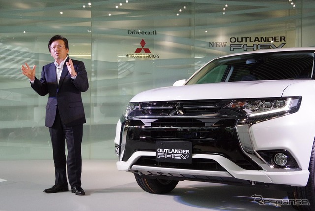 三菱 アウトランダーPHEV 改良新型と相川哲郎社長