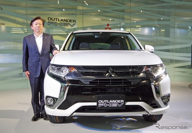 三菱 アウトランダーPHEV 改良新型と相川哲郎社長
