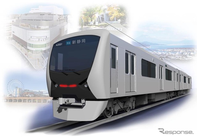 静岡鉄道は2016年春から導入する新型車両の形式とカラーリングを発表。全12編成のうち5本は銀色となる予定だ