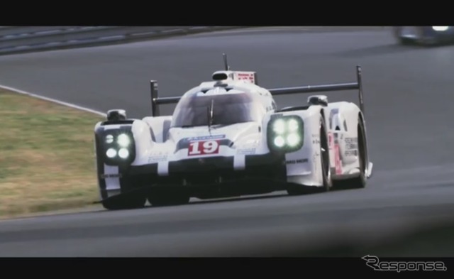 ポルシェのルマン24時間耐久レースの映像