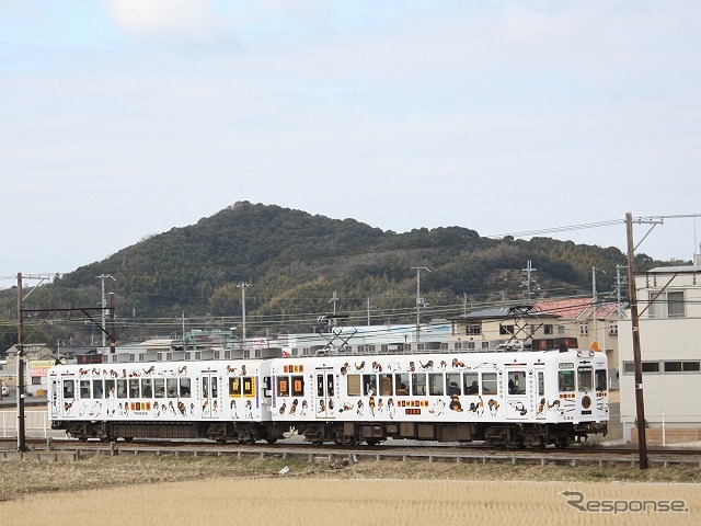 和歌山電鐵は「たま」のイメージでデザインした「たま電車」を2009年から運行している。
