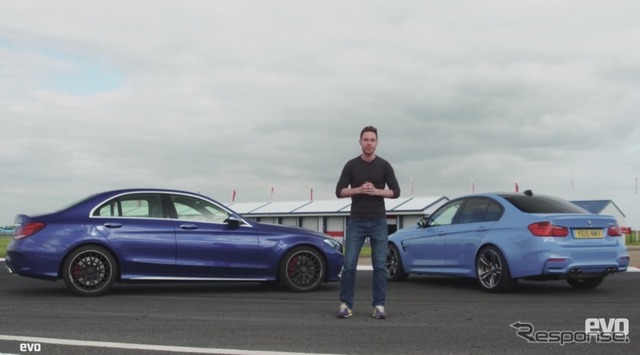 メルセデス AMG C63 と新型BMW M3を徹底比較した英『evo』