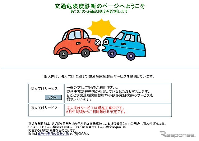天気予報ならぬ、「事故危険予報」