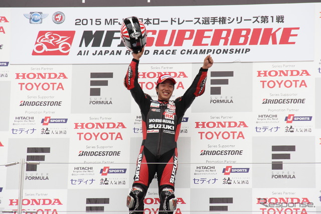 鈴鹿で行われたJSB1000開幕戦では津田が優勝