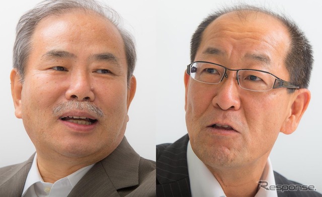 自動車評論家の松下宏氏(左)とトヨタ田中義和主査(右)