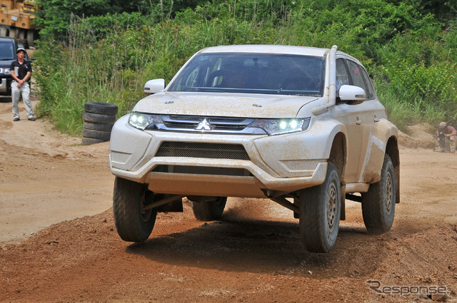 三菱 アウトランダーPHEV バハ・ポルタレグレ500参戦車両 シェイクダウンテスト