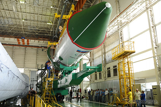 ロケットとの結合が行われるプログレス補給船（60P）