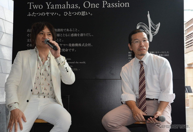 トークセッションするヤマハデザイン研究所・川田所長（右）とヤマハ発動機・長屋本部長
