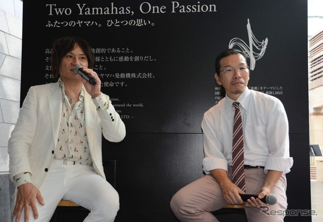 トークセッションするヤマハデザイン研究所・川田所長(右)とヤマハ発動機・長屋本部長