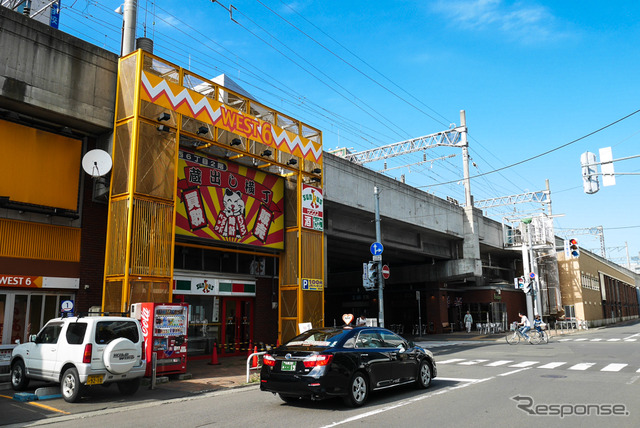 西側設置案でもっとも現在の札幌駅南口に近い付近。しかし、ここからでも南口西通路の出入口付近までは徒歩で4分程度かかった。
