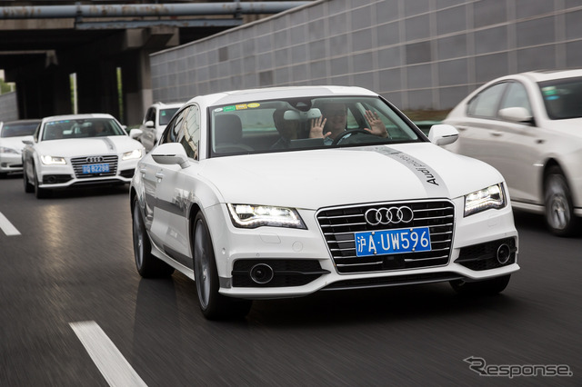 中国上海での公道テストに成功したアウディ RS7 スポーツバック の自動運転車（参考画像）