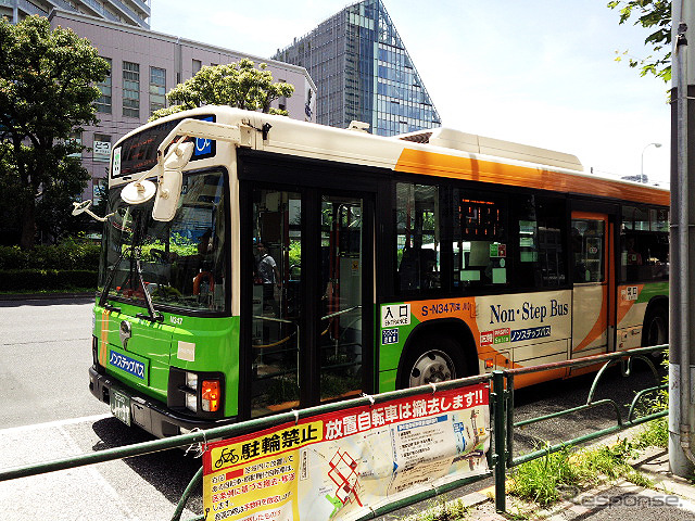 豊洲駅前にて