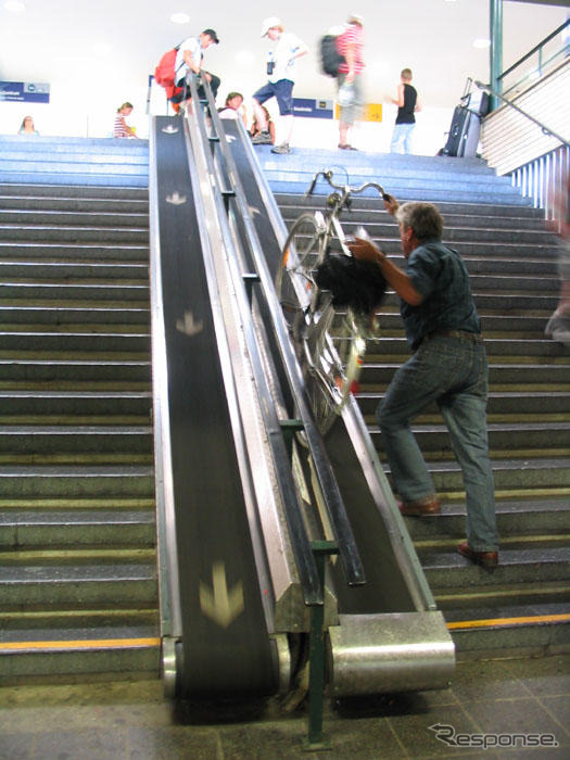 荷物のエスカレーター…ドイツの駅