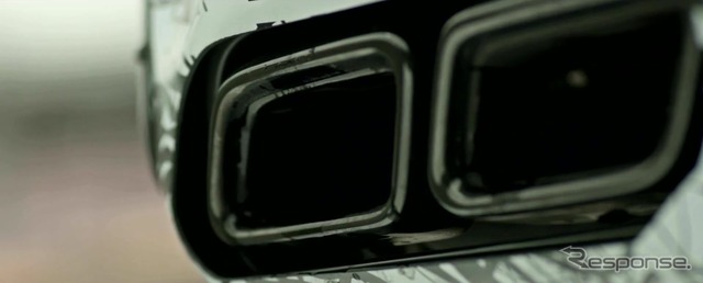 メルセデスAMGの謎の新型車の予告イメージ