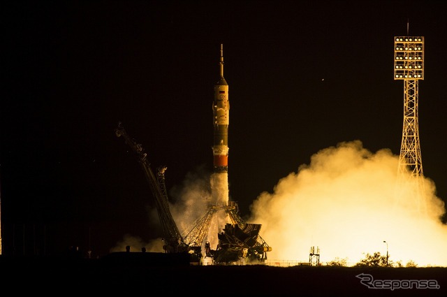 ソユーズロケットの打ち上げ