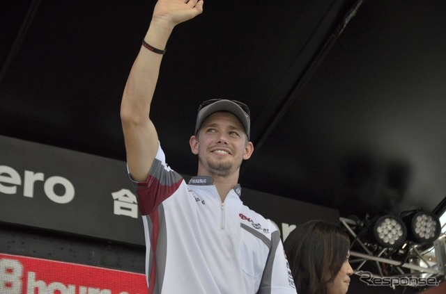 イベントステージに登場したケーシー・ストーナー選手