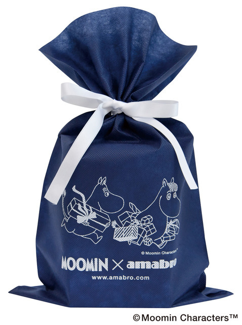 「MOOMIN×amabro SOMETSUKE ―手塩皿―」専用の巾着型ギフトバッグ(500円)