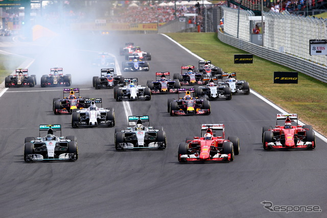 F1ハンガリーGPスタートシーン