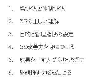 「5S活動再挑戦プログラム」の目指すもの