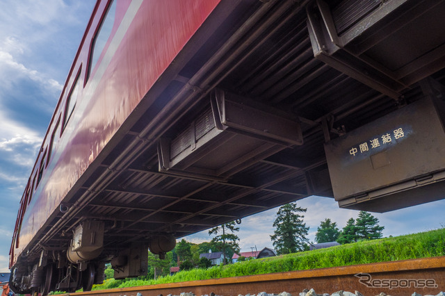鉄道マニアにはたまらない床下も見事に残されている。