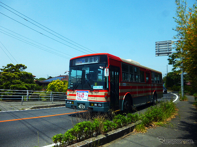 九十九里鉄道の東金駅行き路線バス