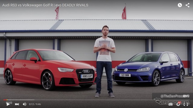 アウディRS3スポーツバックとVWゴルフRを比較テストした英『evo』