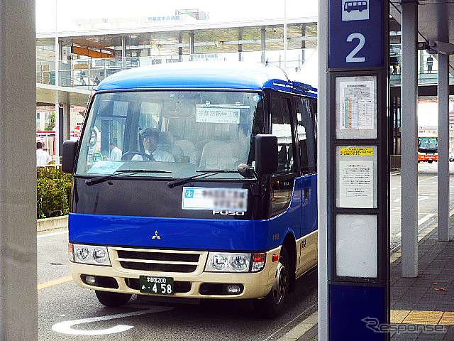 工業団地と宇都宮駅を結ぶ企業バス