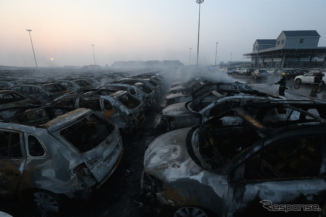 中国の天津で起きた大爆発