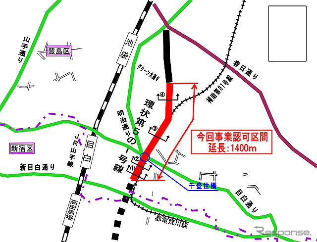 環状第5の1号線(豊島区雑司が谷)の事業