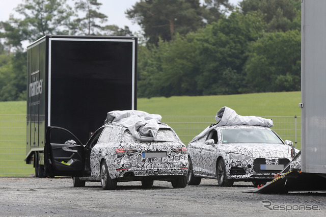 アウディ A4 開発テスト車両(2015年6月25日時点)