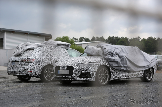 アウディ A4 開発テスト車両(2015年6月25日時点)
