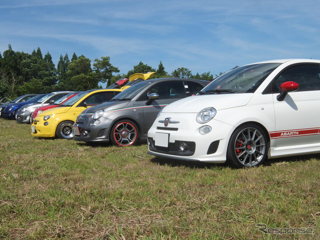 参加者のメインはフィアット500/アバルト500(東北トリコローレ2015)