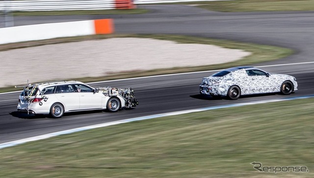 メルセデス AMG Cクラスクーペの開発プロトタイプ車