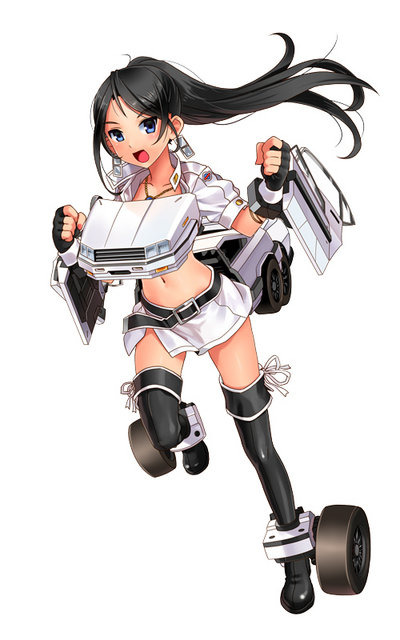 DMM、今度は“スポーツ車や芝刈り機”を擬人化!『レーシング娘。』発表…ワックスがけや、服が透けるシャワー要素も