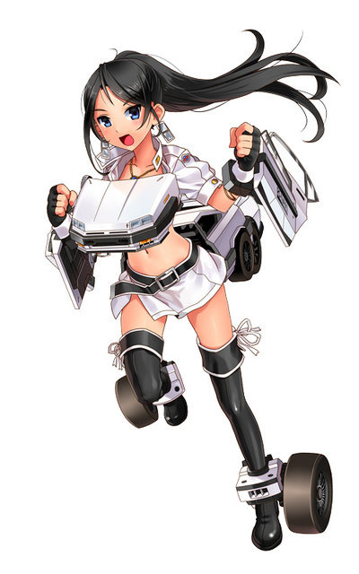 DMM、今度は“スポーツ車や芝刈り機”を擬人化!『レーシング娘。』発表…ワックスがけや、服が透けるシャワー要素も