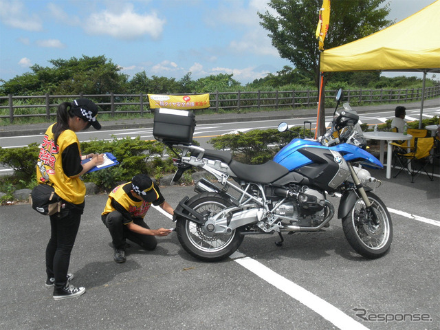 ダンロップ 全国二輪タイヤ安全点検 十国峠レストハウス（静岡県）