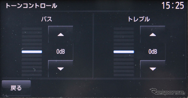 トーンコントロールを操作することで車室内のオーディオ快適レベルが数段階アップする。