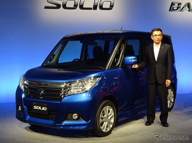 スズキの鈴木俊宏社長（新型ソリオ 発表会）