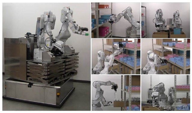 制御技術の開発のために製作した自律移動型双腕ロボット