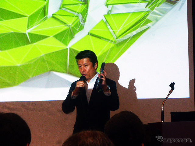 NVIDIA日本代表・米国本社副社長の大崎真孝氏(8月25日、東京・六本木、ZMP FORUMにて)