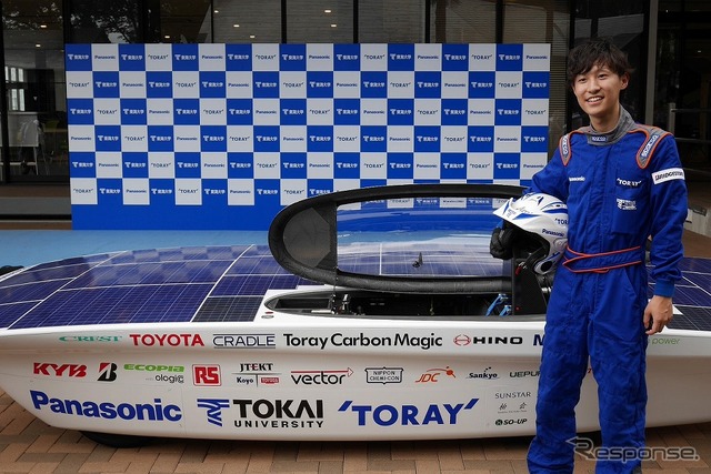 東海大学が今回のレースに使用する新型ソーラーカー