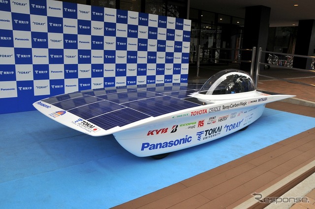 東海大学ソーラーカーチームの新型車両