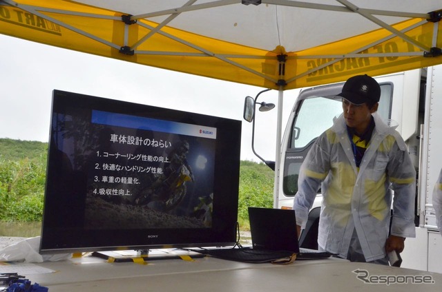 2016年型RM-Z250/450 メディア試乗会にて。