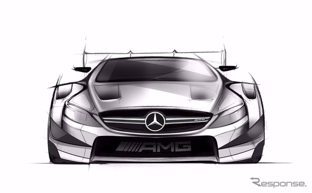 新型メルセデスAMG C63 DTMの予告スケッチ